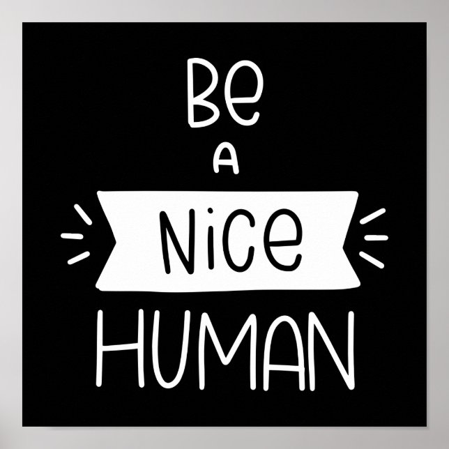 Poster Seja Um Bom Humano (Frente)