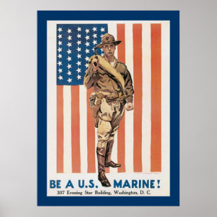 Póster Seja Um Fuzileiro Americano!