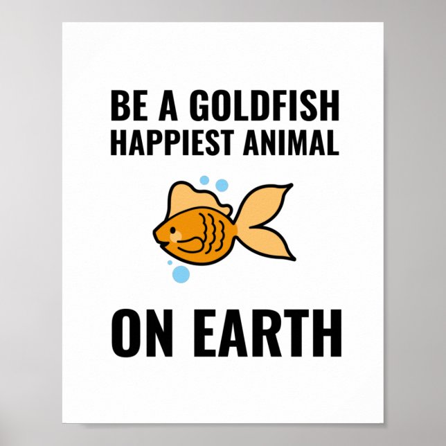 Poster Seja um goldfish inspirador positivo (Frente)