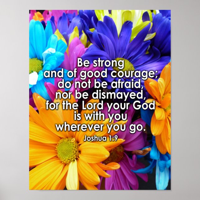 Póster Seja uma escritura de Bíblia forte (Frente)