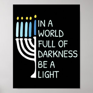 Poster Seja Uma Luz Feliz Hanukkah