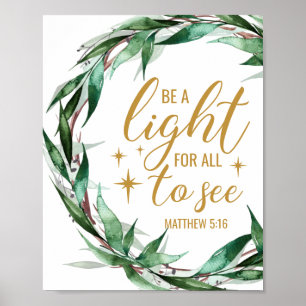 Poster  "Seja uma luz para todos verem" Christian/Bíblia