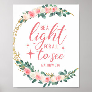 Poster  "Seja uma luz para todos verem" Christian/Bíblia