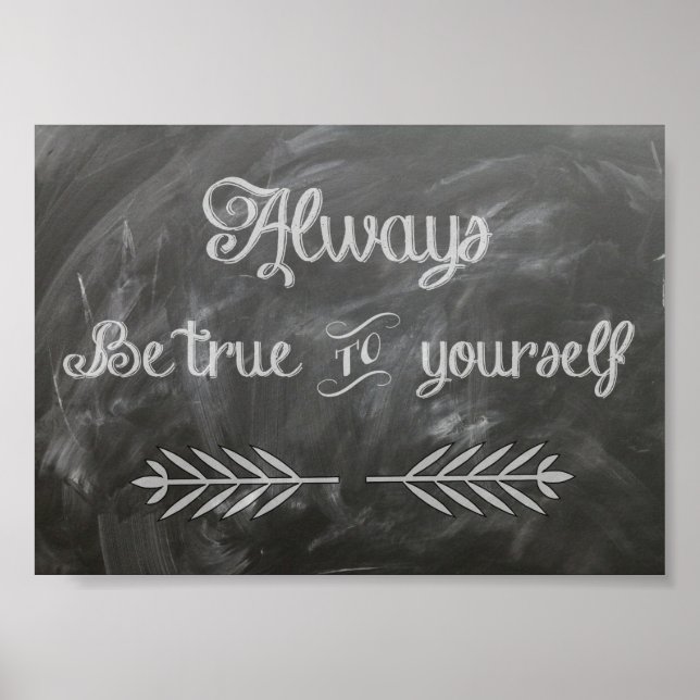Poster Seja Verdadeiro Com Você Mesmo (Frente)