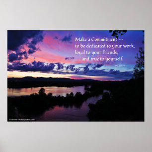 Poster Seja verdadeiro consigo mesmo...Inspiracional