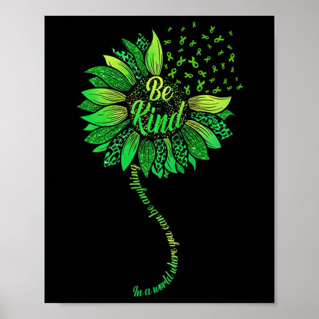Poster Seja verde Fita Sunflower Mental Health Aware (Frente)