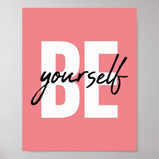 Poster Seja você mesmo | Cotação Inspirativa (Frente)