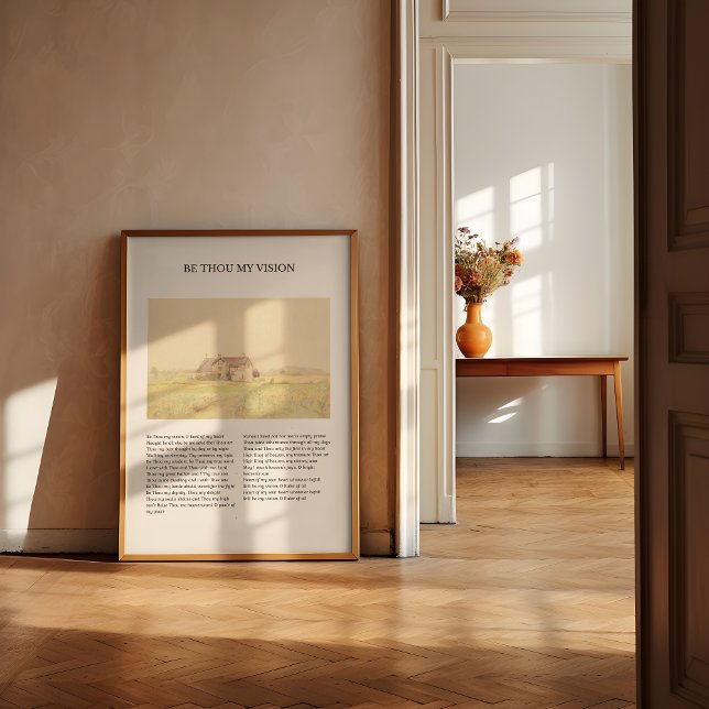Poster Seja Você Minha Visão A Mínima Arte De Muro De Hym (Be Thou My Vision Printable Wall Art, Christian Hymn Lyrics, Vintage Christian Home Decor)