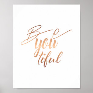Poster Seja Você Um Belo Roteiro Com Letra De Cobre