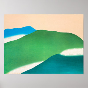 Poster Sekka - Montanhas Verdes, pintura de arte fina,