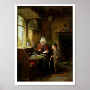 Póster Selando uma letra, 1890 (óleo no painel)