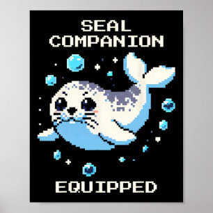Poster Selante Companheiro Equipado Pixel Art Selante Vib