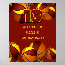 Poster seleção de basquetebol do maroon gold - boas-vinda
