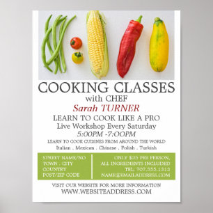 Poster Seleção Vegetal, Cozinhar Classes Publicidade