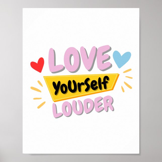 Poster Self Love Quote Wall Art  (Frente)