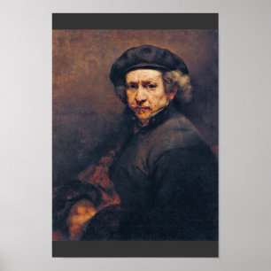Poster Self-Portrait, By Rembrandt (Best Quality)