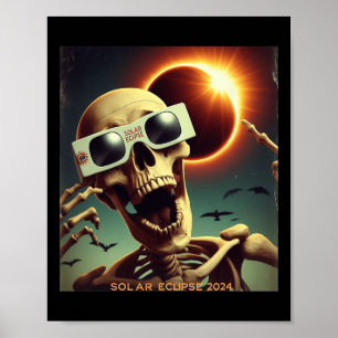 Poster Selfie Skeleton Kids Mens Eclipse Solar 1