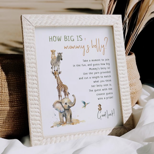 Poster Selgle Safari Animal Quão Grande É A Cintura De Ma (Criador carregado)