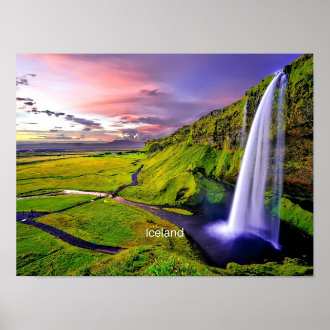 Poster Seljalandfoss, Islândia (Frente)