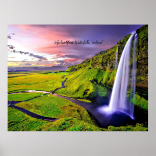 Poster Seljalandsfoss Waterfall, Islândia