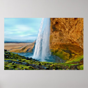 Póster Seljalandsfoss Waterfall na Islândia