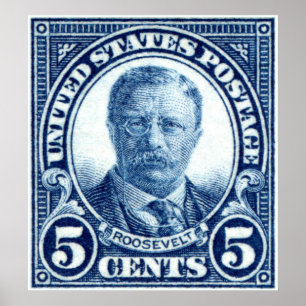 Poster Selo 1922 de Teddy Roosevelt