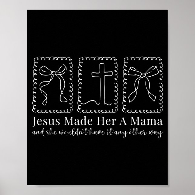 Poster Selo Coquete Laço Cristã Mamãe Religiosa Mãe Fé (Frente)