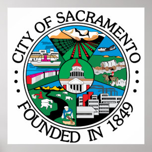 Póster Selo da cidade de Sacramento
