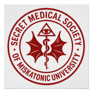 Póster Selo da Sociedade Médica Secreta Miskatonic