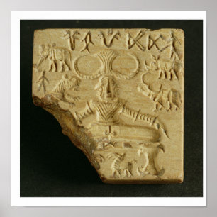 Poster Selo de Pasupati da esteatite, Mohenjodaro,