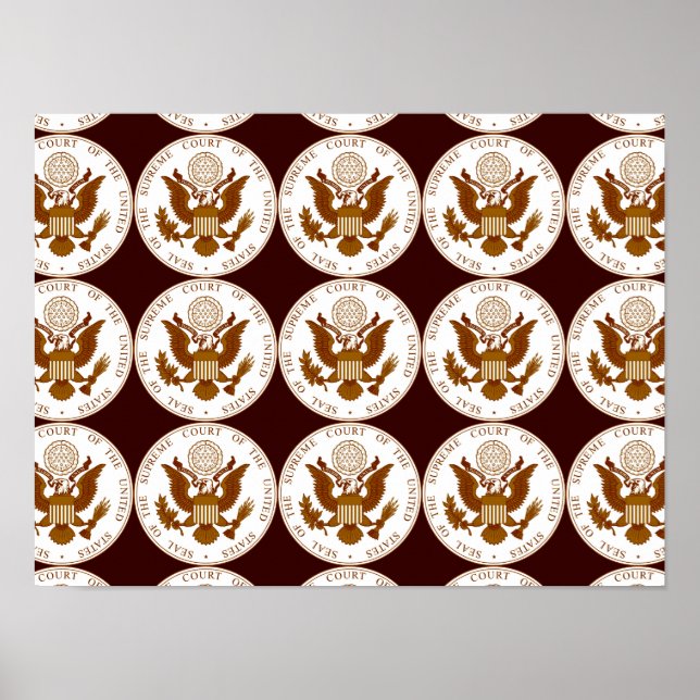 Póster Selo Do Supremo Tribunal Dos Estados Unidos (Frente)