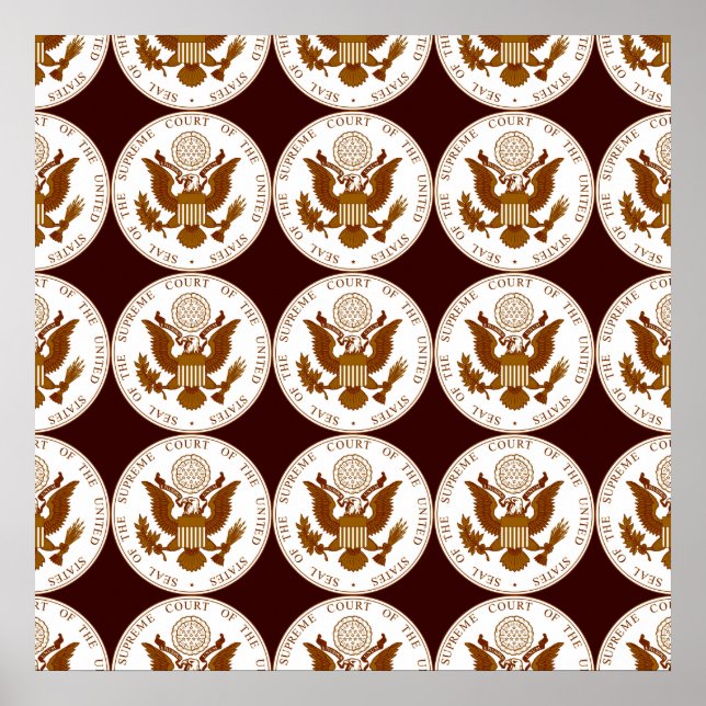 Poster Selo Do Supremo Tribunal Dos Estados Unidos (Frente)