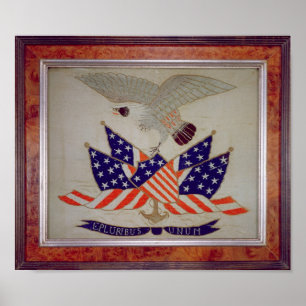 Póster Selo dos Estados Unidos da América, c.1840