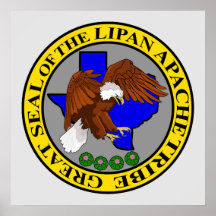 Selo excelente da Tribo Lipan Apache