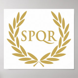 Póster Selo romano do Senado de Roma SPQR