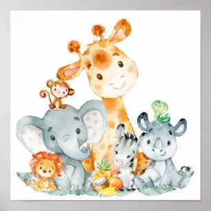 Poster Selva de Cute Safari Cáutara