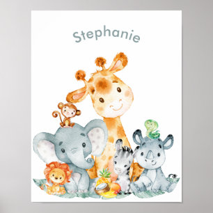 Poster Selva de Cute Safari Cáutara