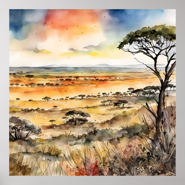 Poster Selvagem Africana Descoberta (Frente)