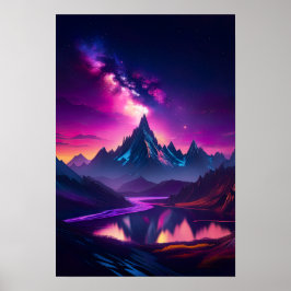 Poster Selvagem Cósmica, Noite Estrelada no Vale