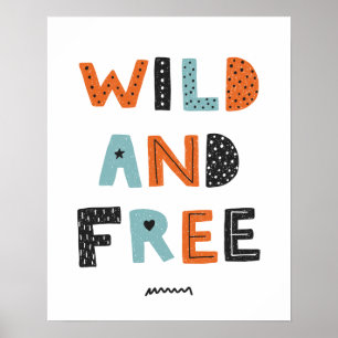 Poster Selvagem e Livre Letras Garatuja