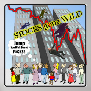 Poster selvagem ido estoques de Wall Street