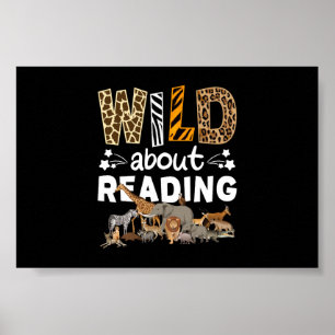 Poster Selvagem Sobre A Leitura De Livros E Biblioteca De