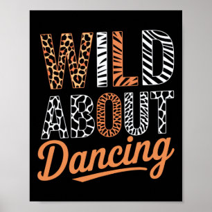 Poster Selvagem sobre dança - Tipografia de padrões anima