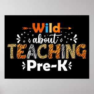 Poster Selvagem Sobre Ensinar Presentes Engraçados Pré-K