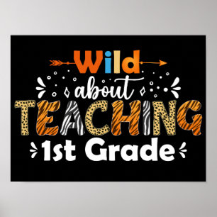 Poster Selvagem Sobre Ensinar Professora Engraçado Da Cla