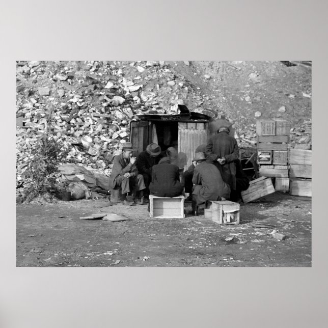 Póster Sem-abrigo e desempregados 1938 (Frente)