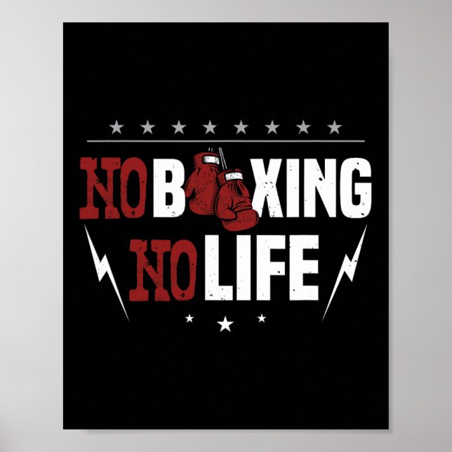 Poster Sem Boxing Sem Vida Para Um Boxer (Frente)