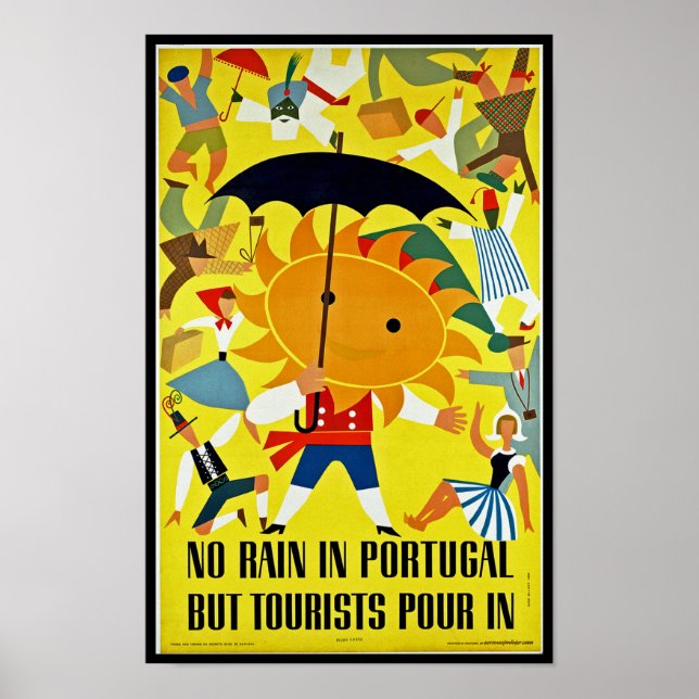 Poster Sem Chuva em Portugal~ Mas Torística em Torno (Frente)