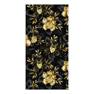 Póster Sem costura com orquídeas de joalharia