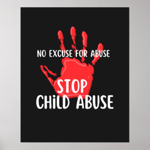 Poster Sem desculpa para abuso. Parar a conscientização s